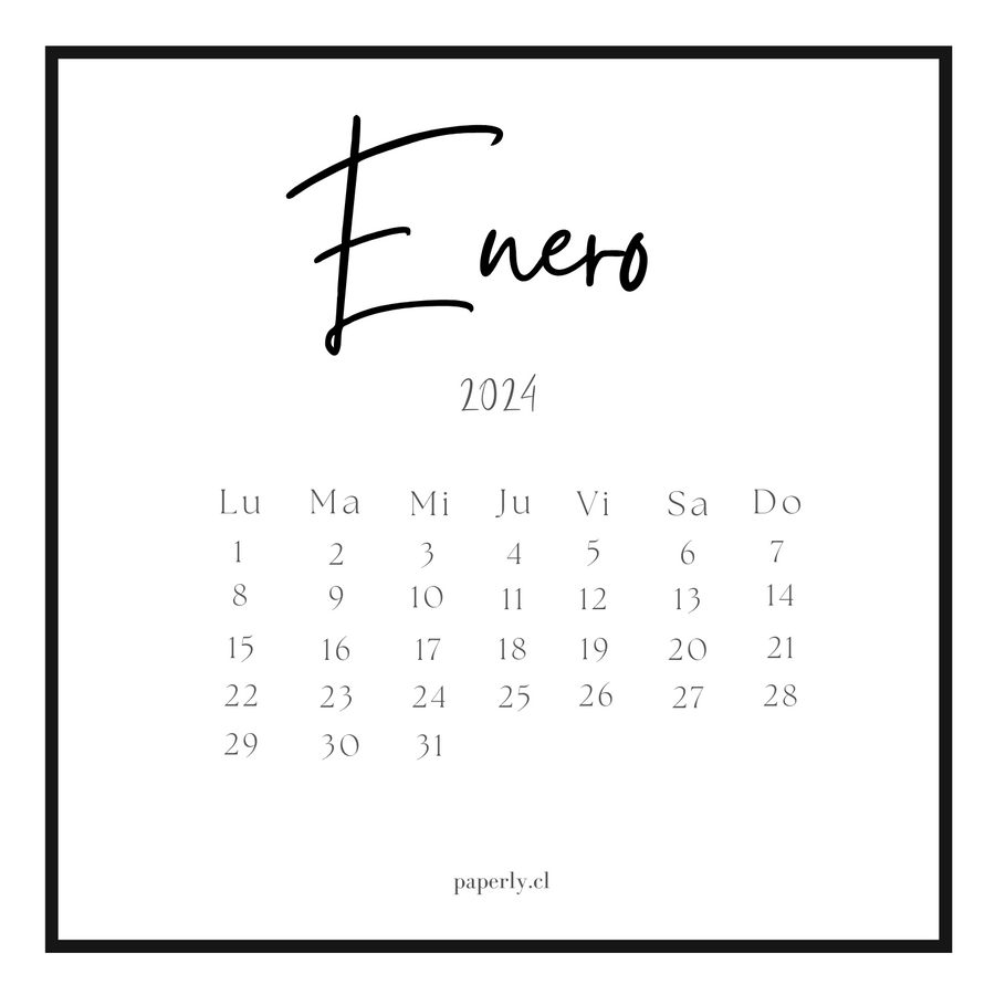Tarjetas Calendario 2024