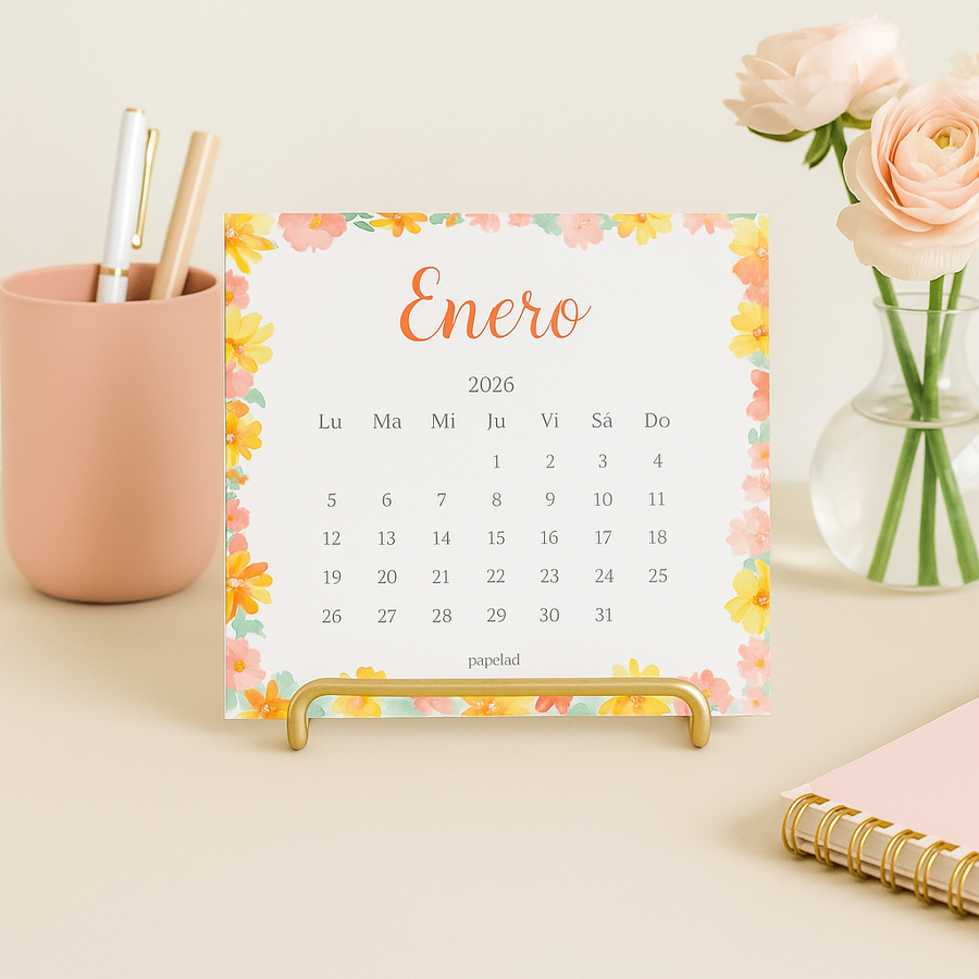 Calendario Pedestal tarjetas 2026