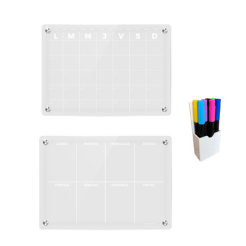 Pack Calendarios Acrilicos imán Blanco